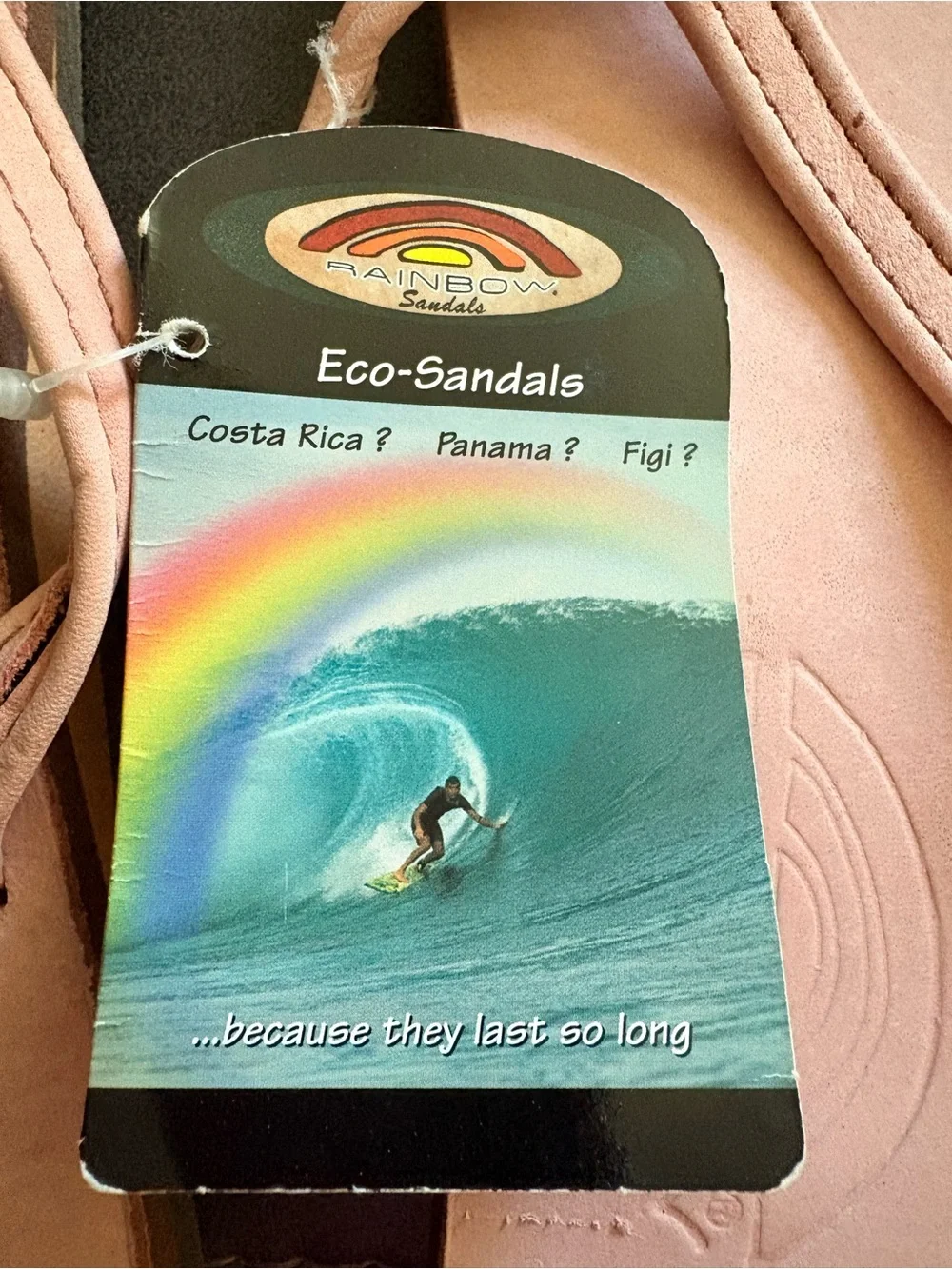 Rainbow Women's lite pink Eco-Sandal Flip Flops - Picture 3 of 4